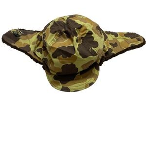 VINTAGE Orvis Gore-Tex Camo Trapper Hat Ear Flap Winter Warm Lined Men Women